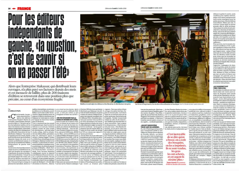 Tearsheet Libération : photographie de Céline Duong, stagiaire Transmission promo 2023