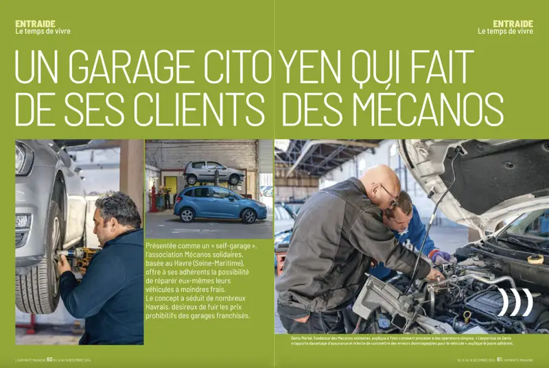 Tearsheet L'Humanité : photographie de Flora Elie, stagiaire Transmission promo 2024