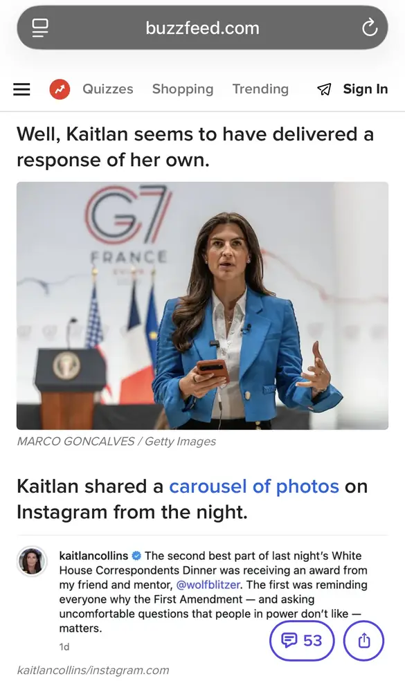 Tearsheet BuzzFeed : photographie de Marco Gonçalves, stagiaire Transmission promo 2026