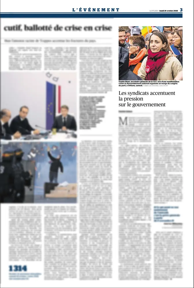 Tearsheet Le Figaro : photographie de Romain Gautier, stagiaire Transmission promo 2023