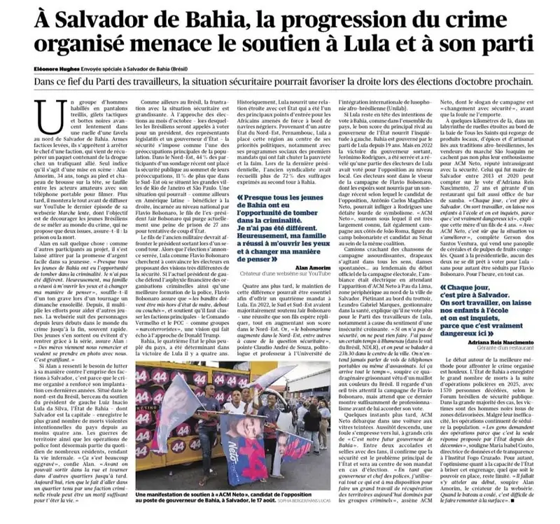 Tearsheet Le Figaro : photographie de Sophia Berger, stagiaire Transmission promo 2026